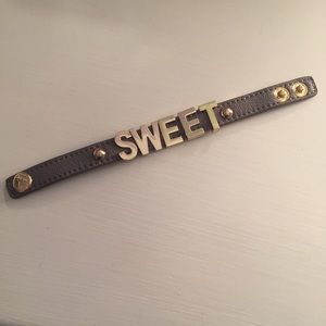 BCBC SWEET taupe leather bangle bracelet